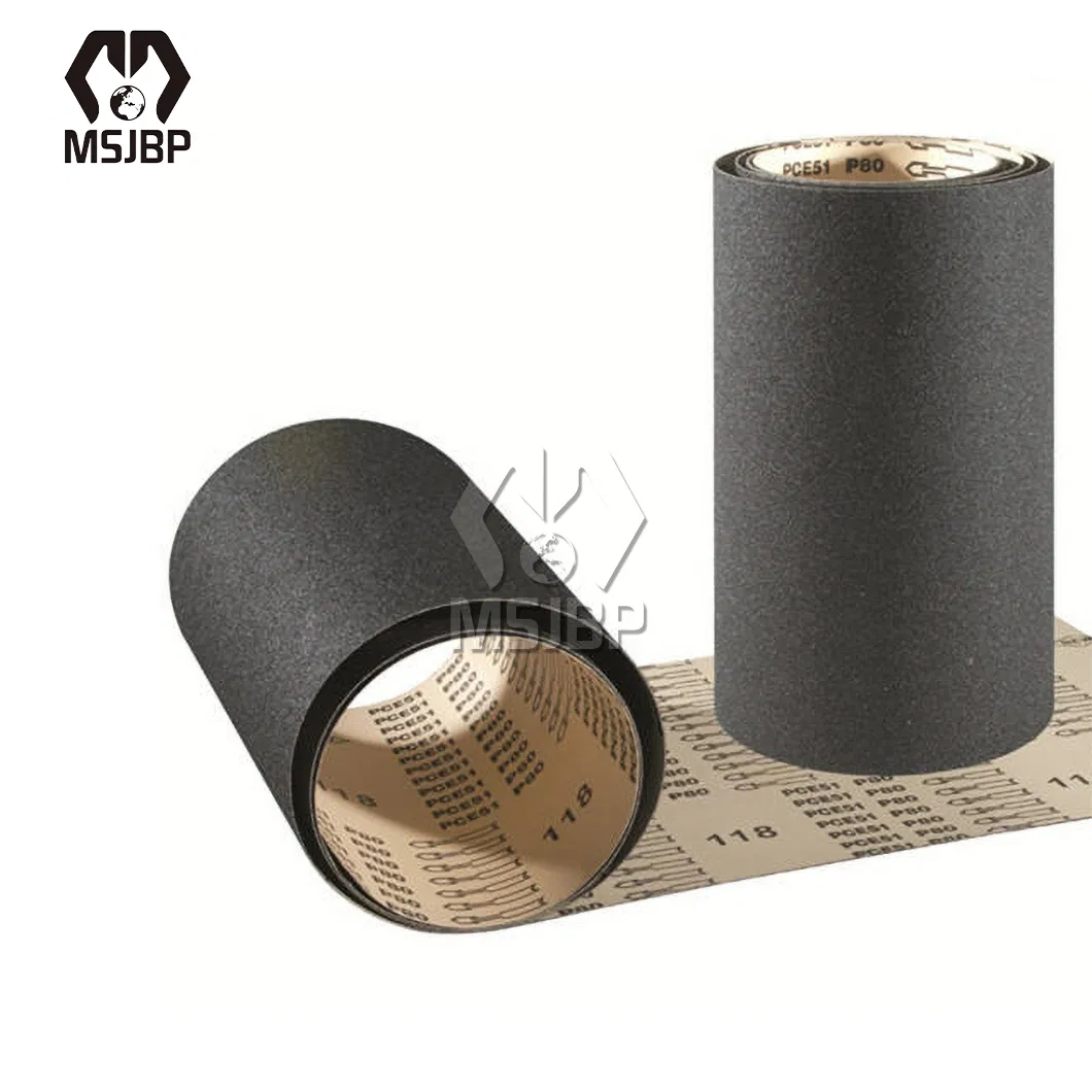 Msjbp Abrasive Paper Roll China Suppliers 1400mm PCE51 Silicon Abrasives Sanding Sandpaper Sheet Roll for Furniture