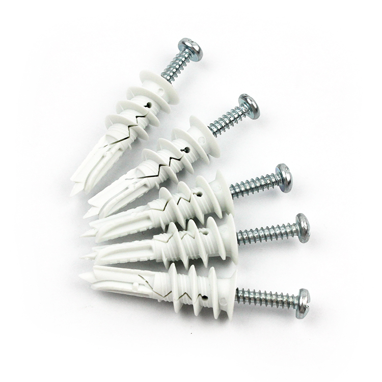 Набор нейлоновых дюбелей для гипсокартона со сверлом и шурупами