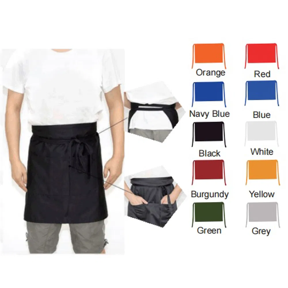 Different Color Polyester Cotton Waist Apron with Small Pouch