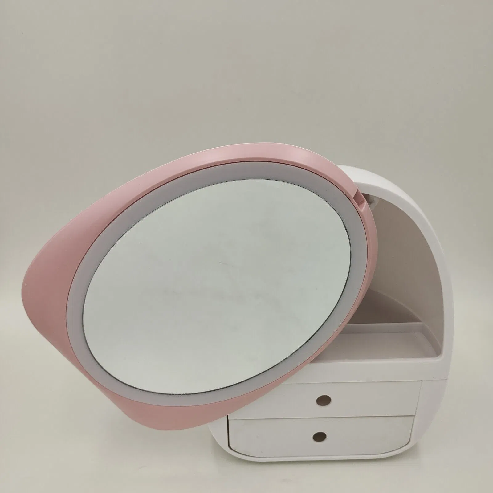 Egg Shape Makeup Pink Mirror Fashionable Cosmetic Mirror Gift for Girl