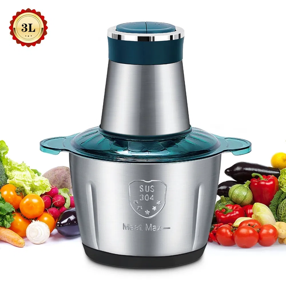 Versatile 2.1-3L Stainless Steel Electric Meat Grinder for Home and RV Use
