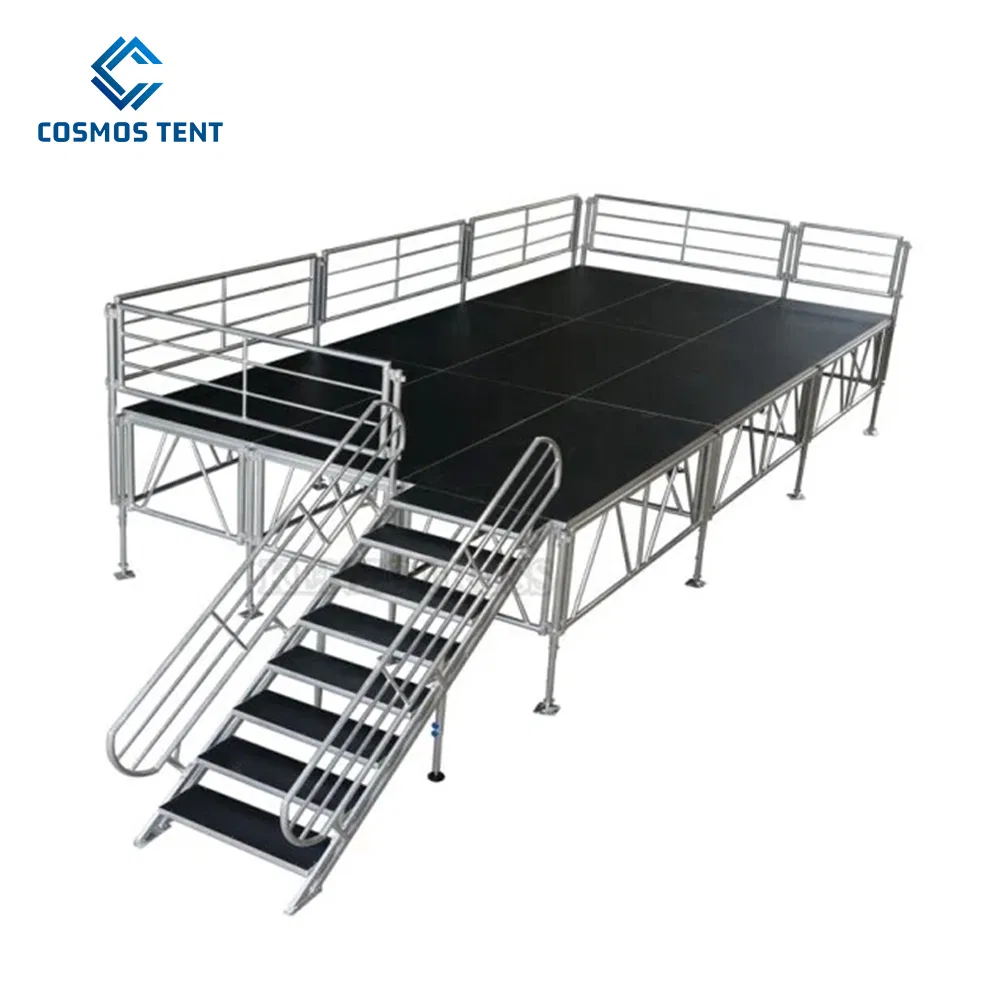 Portable Modular Stage Easy Asseble Stage for Concert Event 1.22*1.22m Outdoor Performance Stage Platform