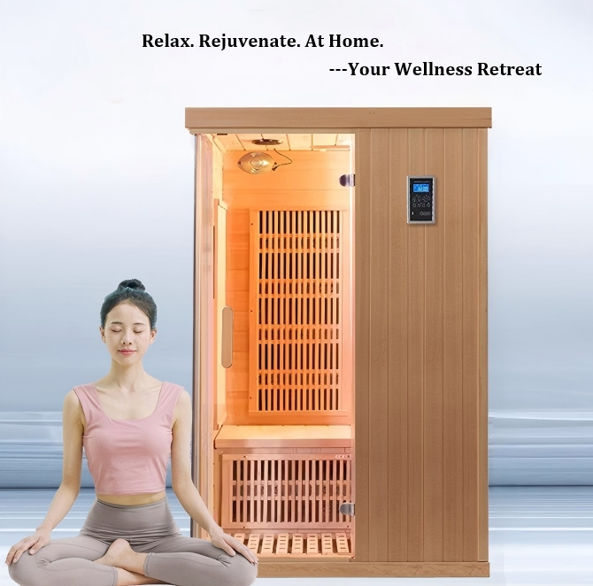Инфракрасная сауна на 4 персоны из массива дерева