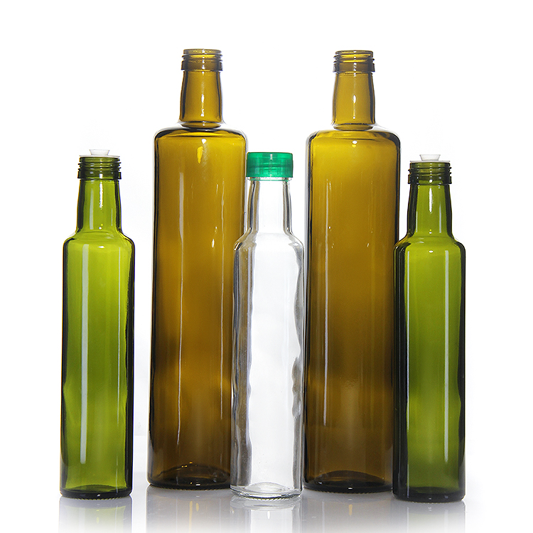 Top Quality 750ml 1000ml Amber Dark Green Glass Olive Oil Bottles for Kitchen