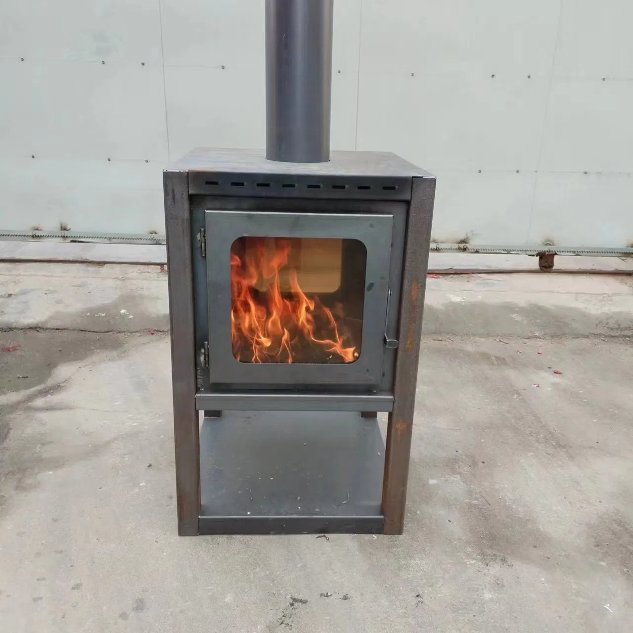 Large Glass Biggest Modern Steel Wood Cook Stove Antique Wood Burning with Chimny