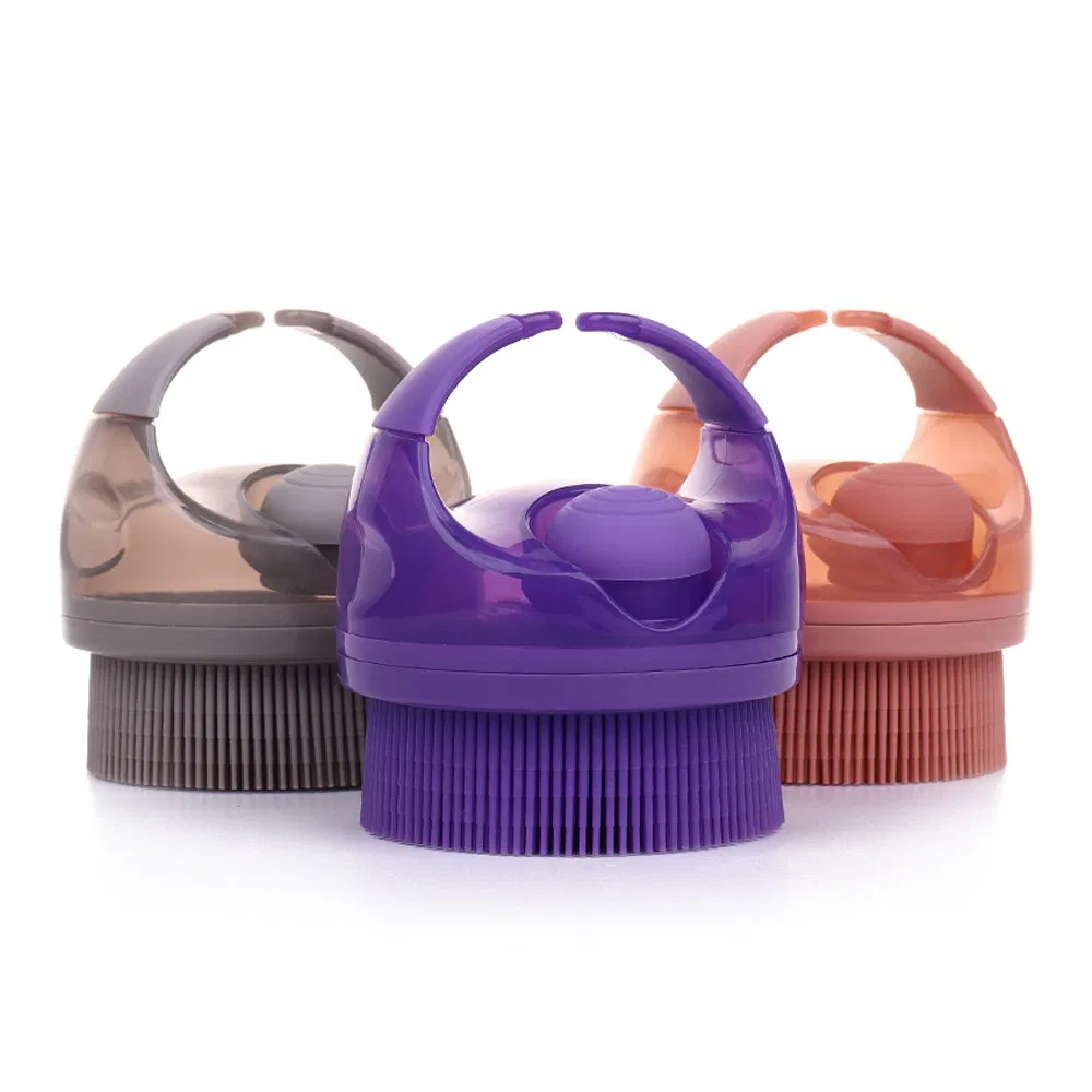 Silicone Soap Dispenser Bath Brush Exfoliating Body Shampoo Shower Scrubber Massage Brush