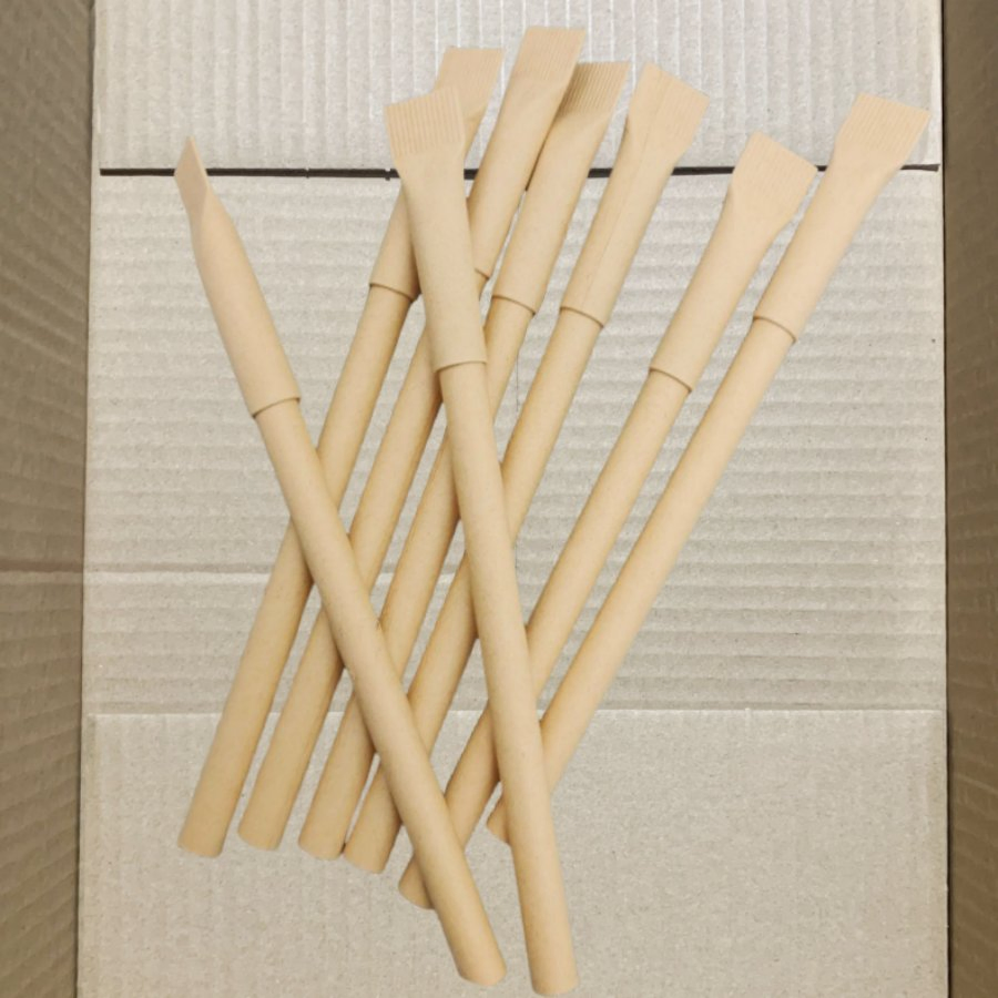 All-Paper Ballpoint Pen Wholesale Degradable Kraft Paper Advertising Pen All-Paper Tube Ballpoint Pen