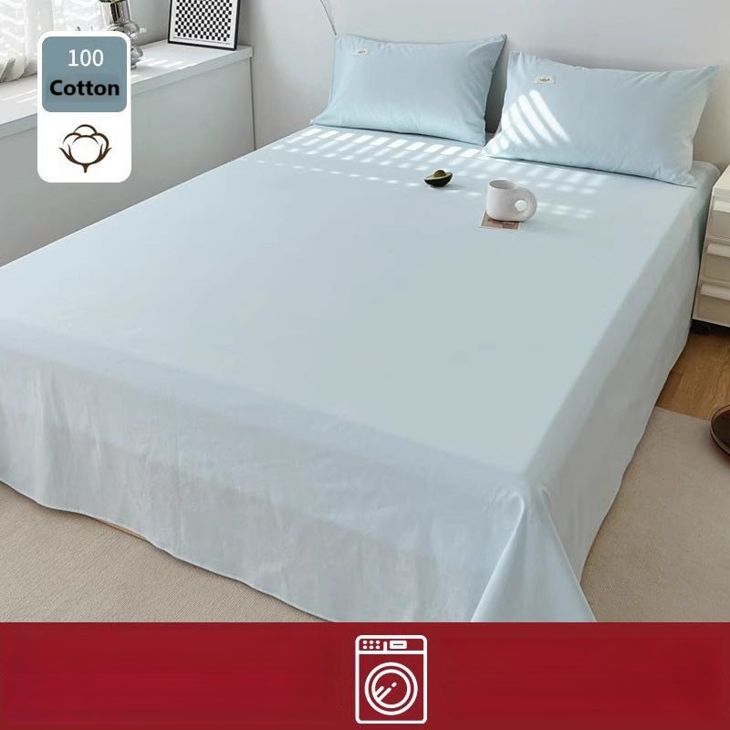 40s Luxury Plain 100% Cotton Bed Sheet Mattress Cover Mattress Protector