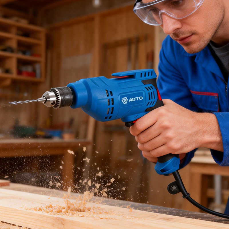 Электрическая дрель-шуруповерт ударная 400Вт 13мм 220В