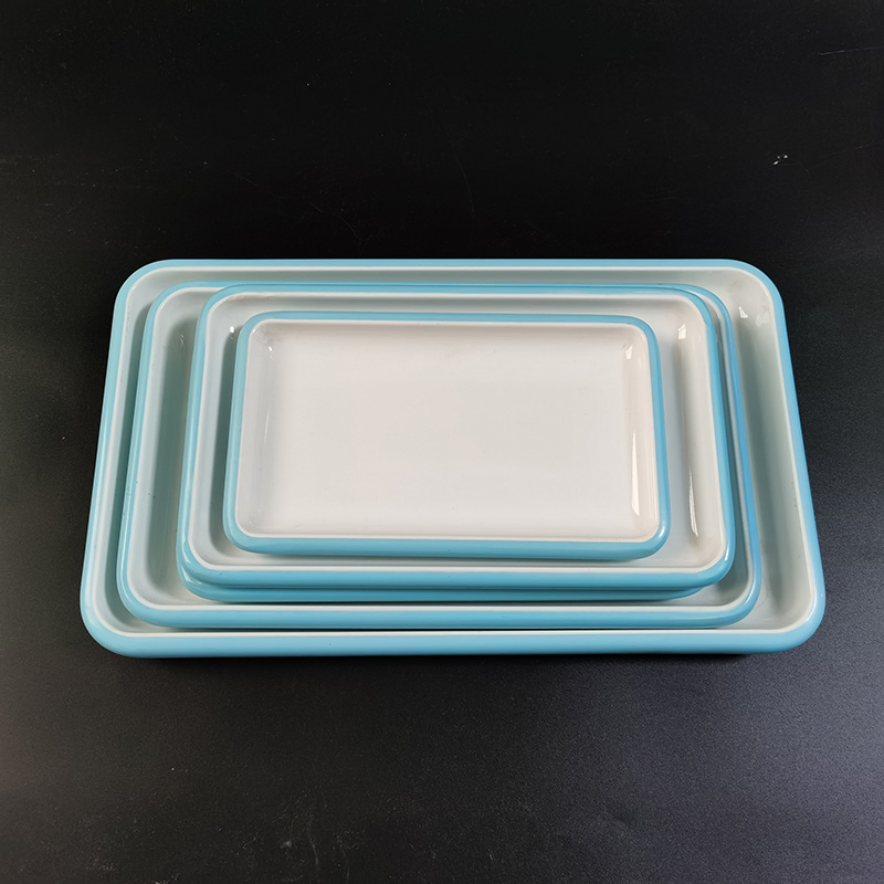 Color Stability and Colorfastness for Printed Designs Blue Melamine Serving Tray