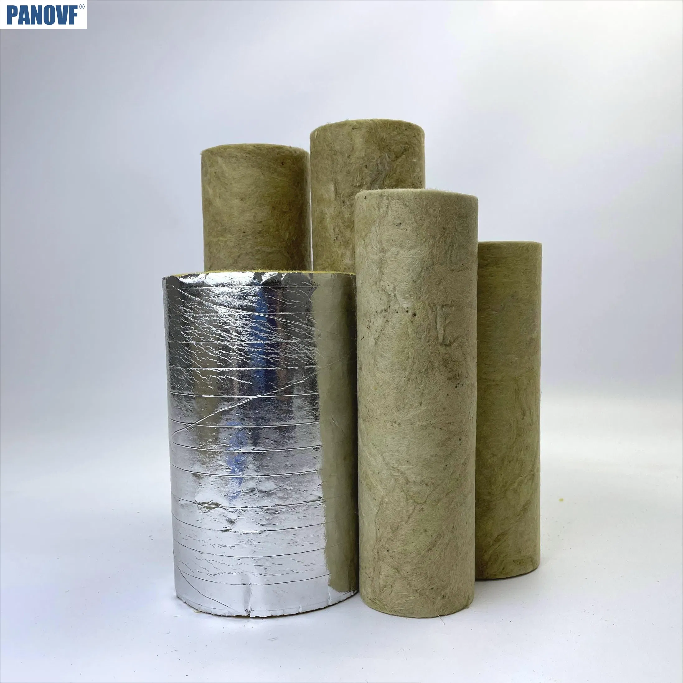 Mineral Basalt Wool Refractory Construction Material Moisture Proof Thermal Insulation Rock Wool Pipe