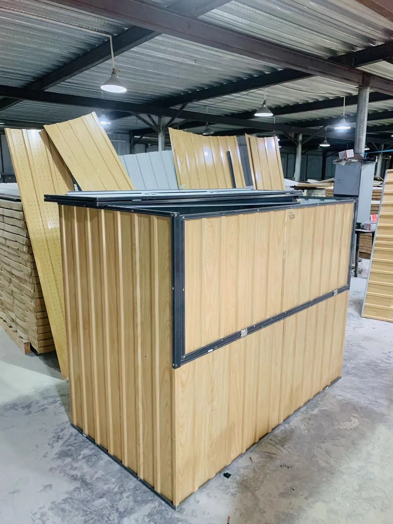 Metal Storage Shed with Wood Finish Ks150128203