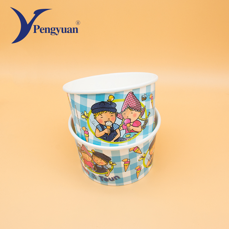 Biodegradable Ice Cream Cup Custom Printed Ice Paper Cup Disposable Paper Cup