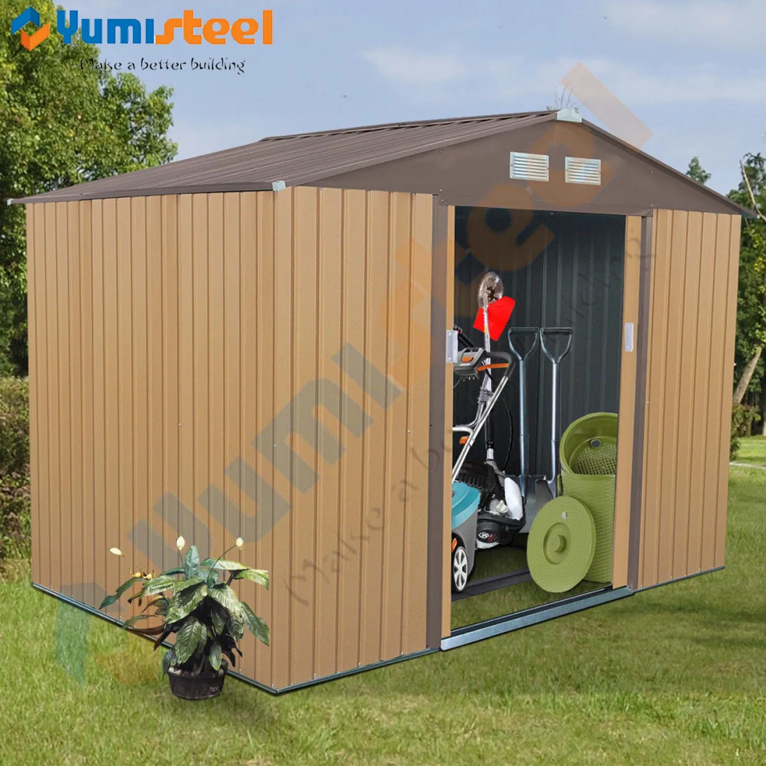 Galvanized Cheap Tool Storage Shed/Small Metal House for Garden/Decorative Garden Sheds