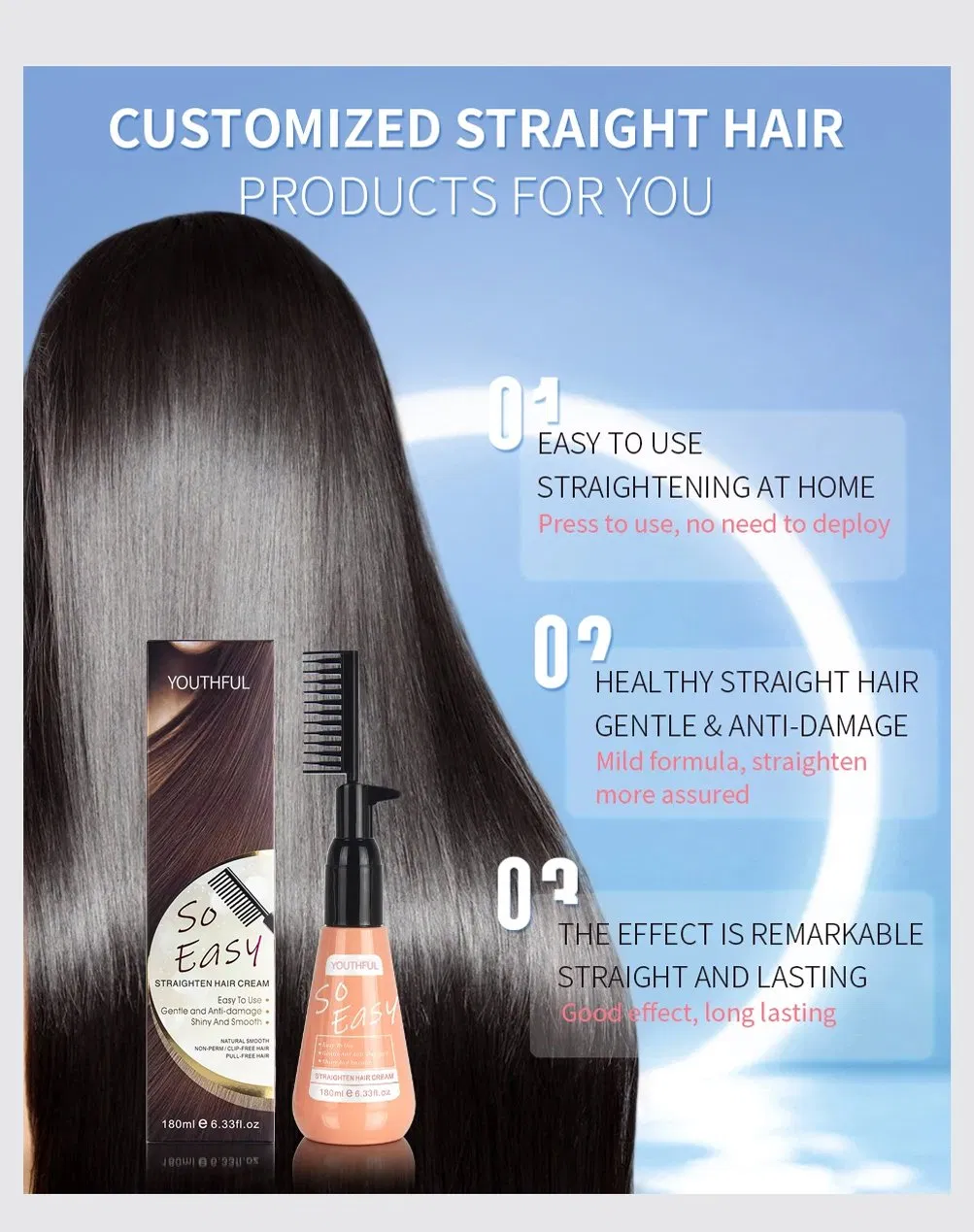 Smooth Hair Low Damage Hair Straightening Cream