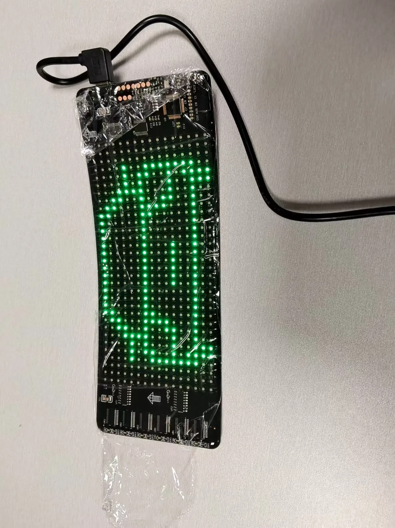 34.8X10.2cm Electronics LED Name Badge Multi-Language Tag Scrolling Message Plate Panel for Indoor Car Film Screen