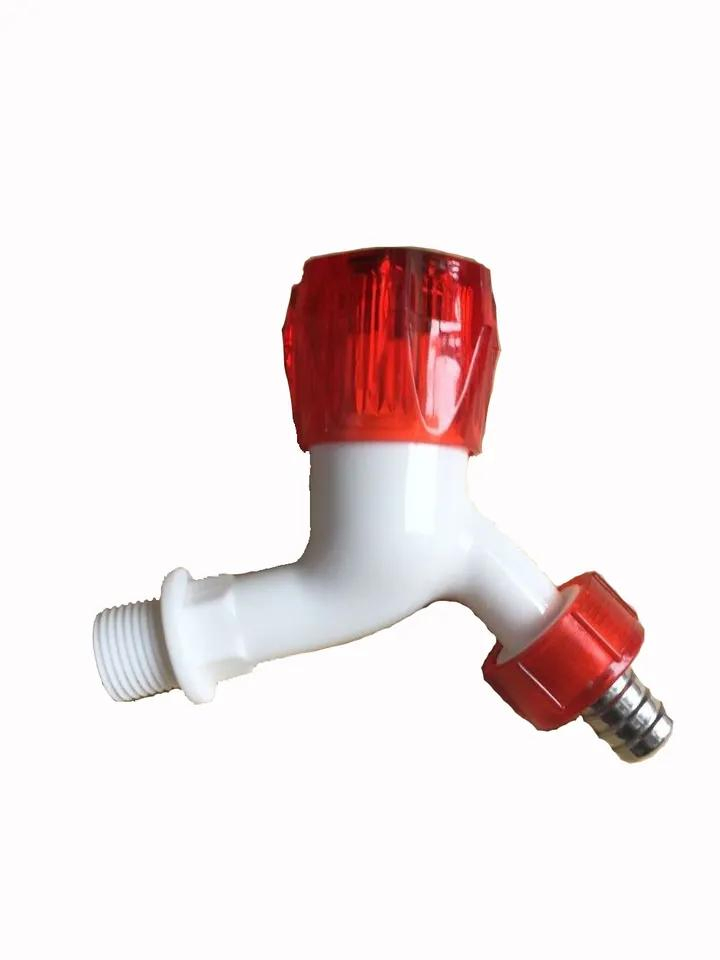 Made in China Customized Color Plastic Washing Machine Water Faucet Ball Bibcock Garden Hose Outdoor Water Faucet