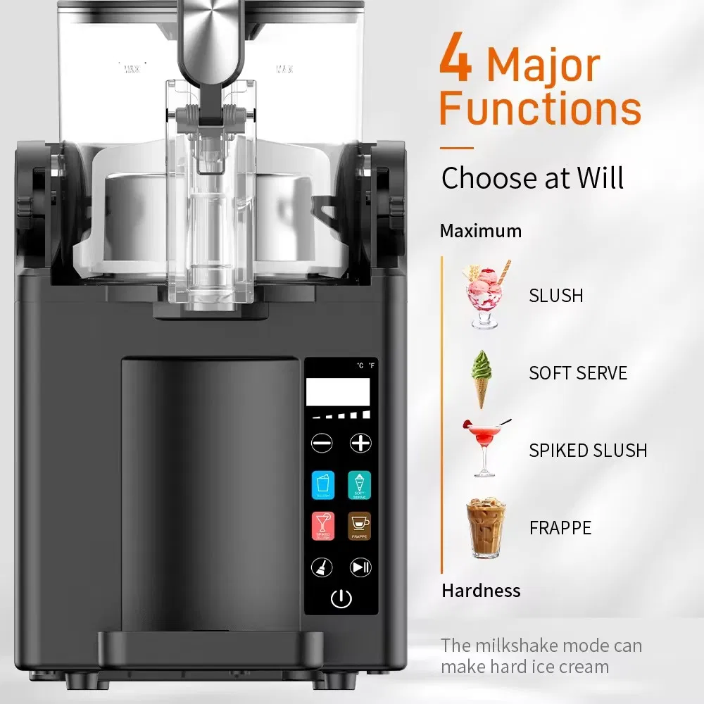 Maquinaria Para Fabricar Hielo Ice Maker Slush Machine Beverage Slushy Maker Single-Tank Frozen Drink Slushie Machine for Ice Cream & Smoothie