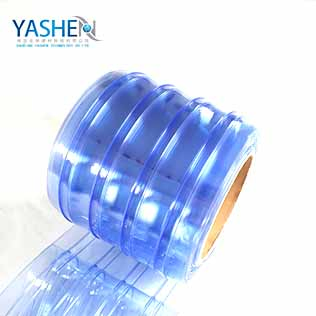 Transparent Factory Soft Ribbed PVC Striped Curtain