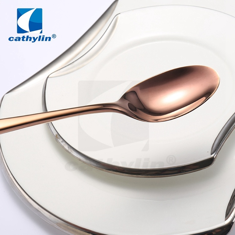 Restaurant Decoration Steak Knife Long Handle Rose Gold Dinnerware