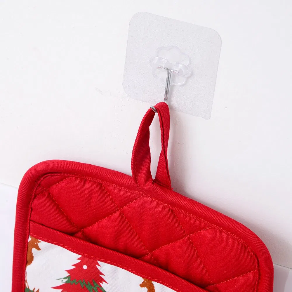 Wholesale Production of Christmas Series Cotton Fabric Printed Silicone Pot Holder in The Factory