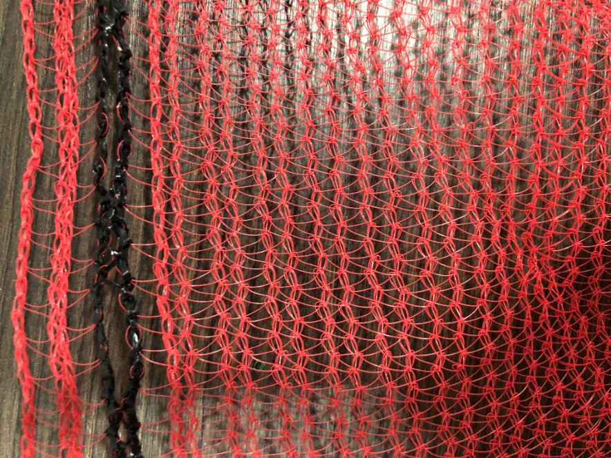 Scaffolding Net with Black Eyelet, Blue Green White