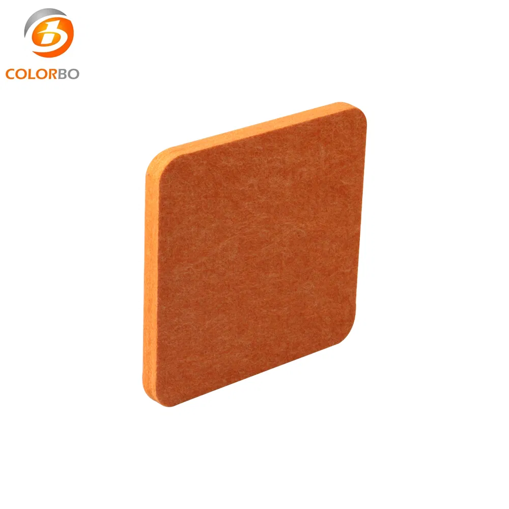 Eco-friendly CBH03 Clear Orange Decorative Material Polytester Fiber 12mm Panel