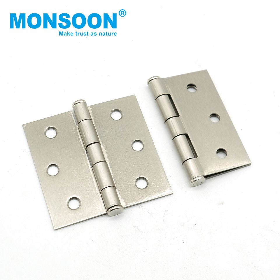 Hardware Heavy Duty Custom Size Sliver Black Brass Color Wooden Aluminium Door Cabinet Hinge Iron Butt Pivot Door Hinges with Screws