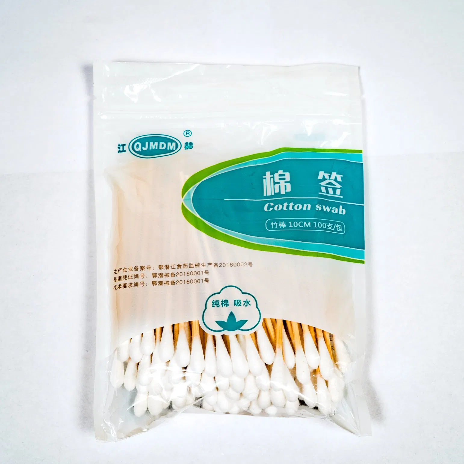 Bambo Stick Pointed and Cylinder Head OEM Cotton Swab Qtips for Cleaning