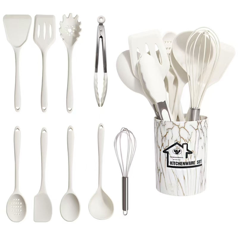 Colorful Silicone Kitchen Utensils Set - Dishwasher Safe for Everyday Use