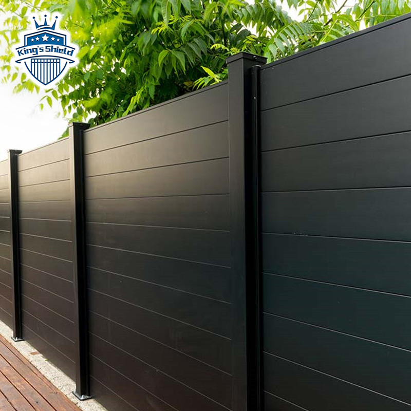 Superior Black Security Fence Outdoor Affordable Aluminum Fence Panel 6FT 8FT Garden Ornamental Metal Construction Privacy Fence