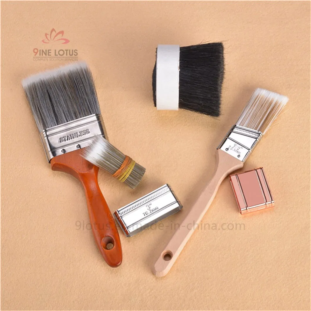 1"~4" 100% Artificial Synthetic Paint Brush with Plastic Handle