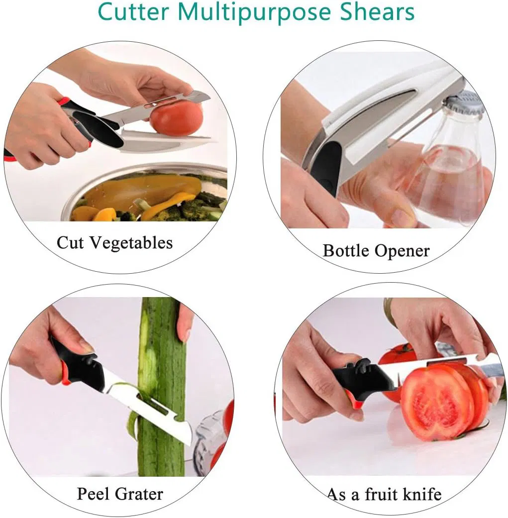 Ds-6615 Veggie Slicer Vegetable Cutter - Chopper Fruit Cutter - Kitchen Cutter Stainless Steel Cutting Knife Scissors
