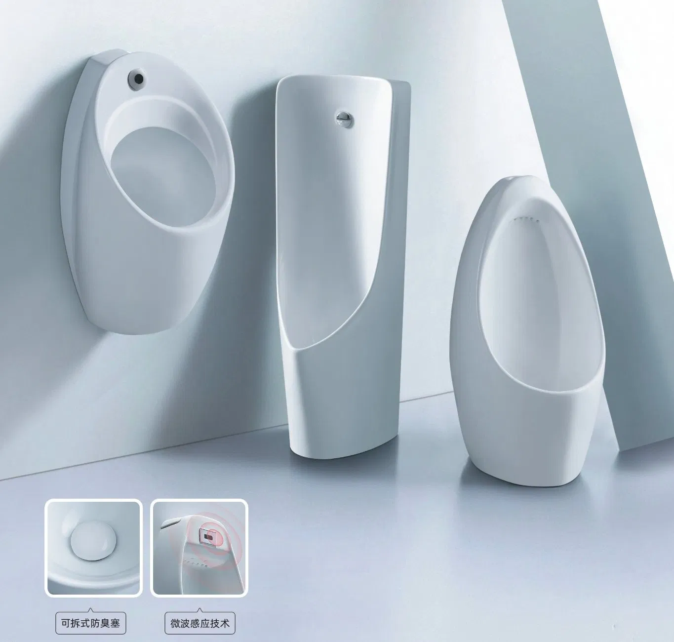 Chaozhou Sanitary Ware Factory Wholesale White Color Ceramic Standing Sensor Men Urinal Auto Urinal Price