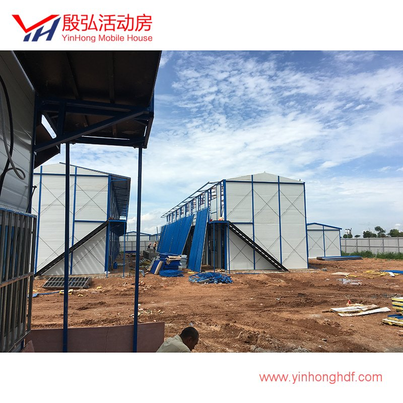 Double Slope Temporary Modular Office Prefabricated Mobile House