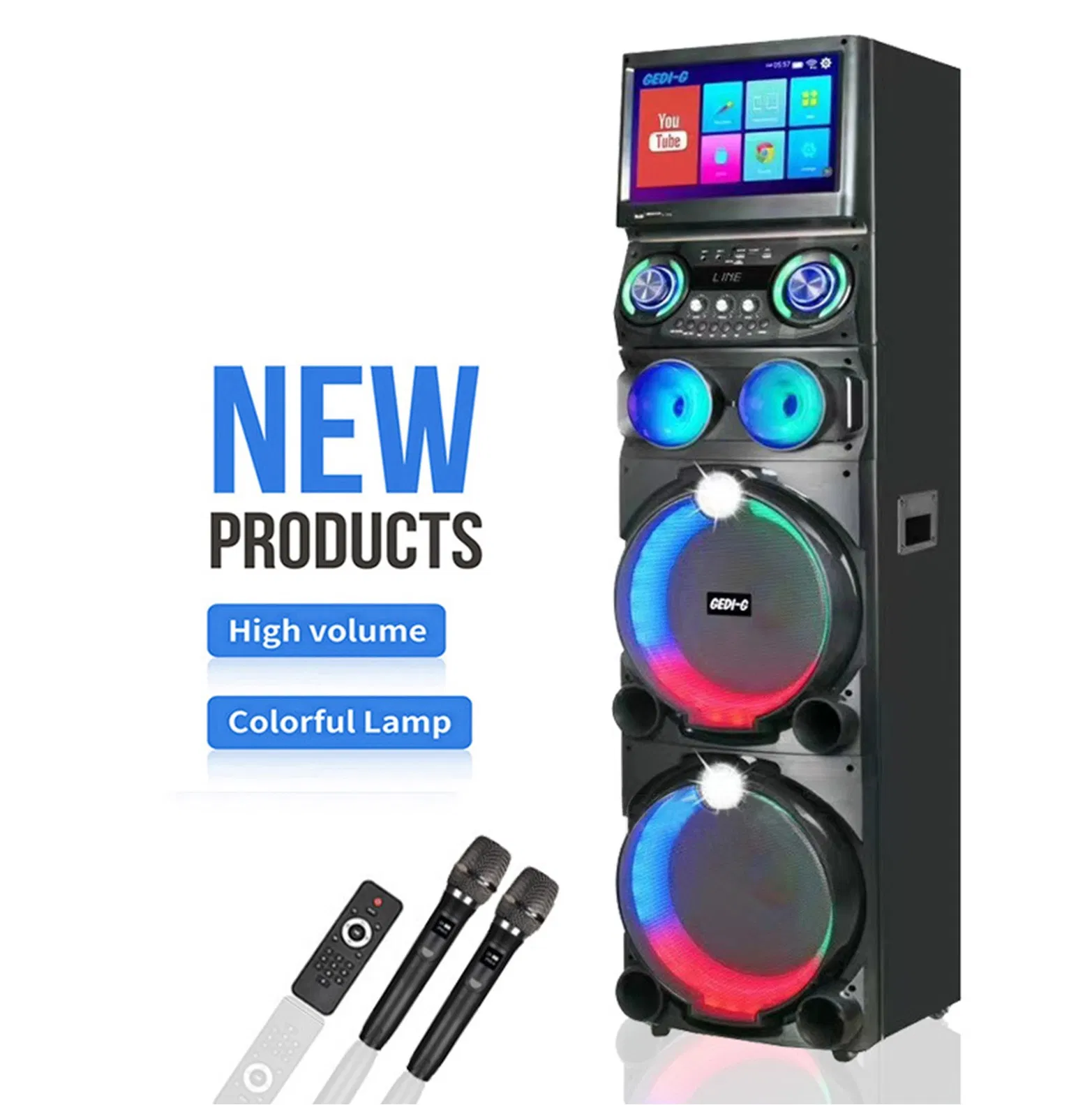 KTV колонка с сабвуфером 120W, Android, Bluetooth, WiFi