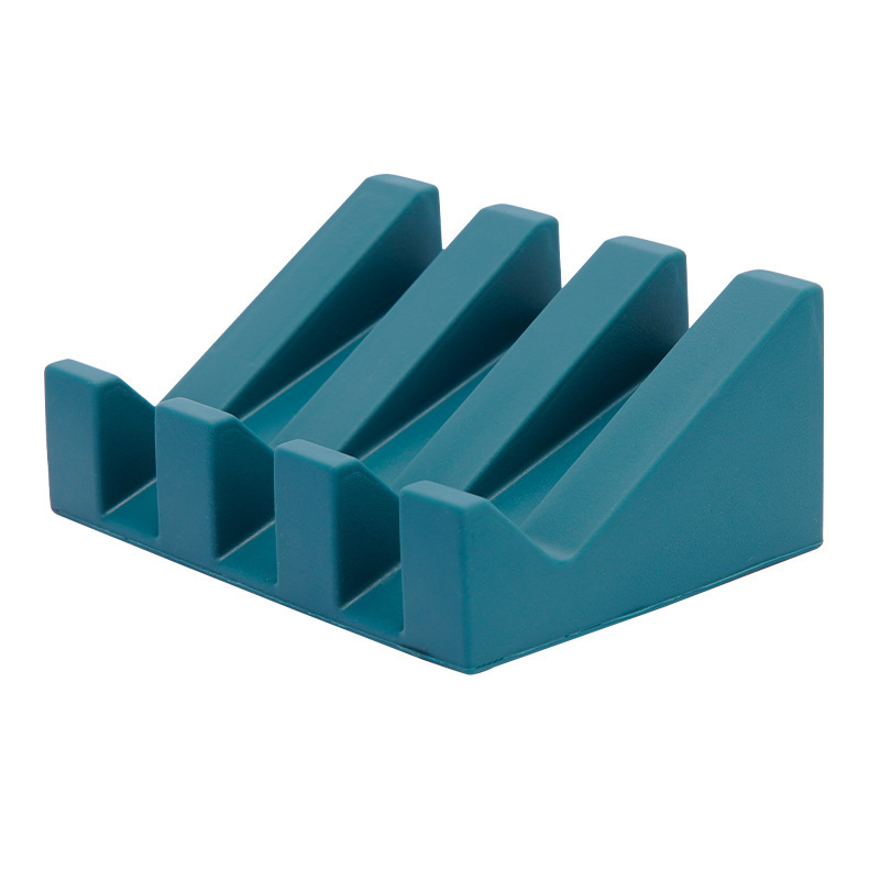 Soap Dish Holder Storage Portable Silicone Soap Tray with Drain Ez29685