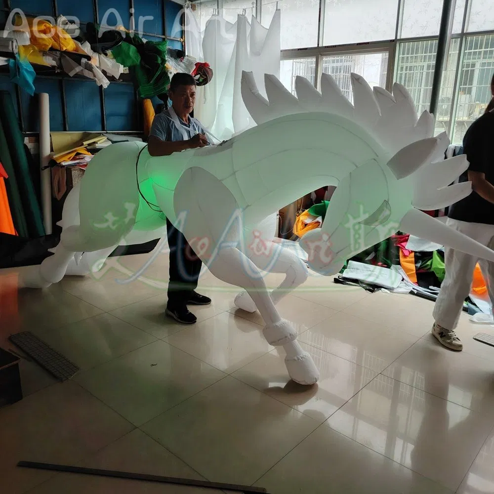 Decoration Walking Inflatable Horse Costume with Light for Carnival Parade Performance