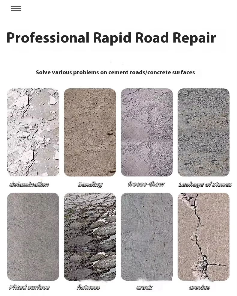 Cement-Based Polymer Rapid Repair Material Mortar for Efficient Thin Layer Pavement and Concrete Surface Restoration