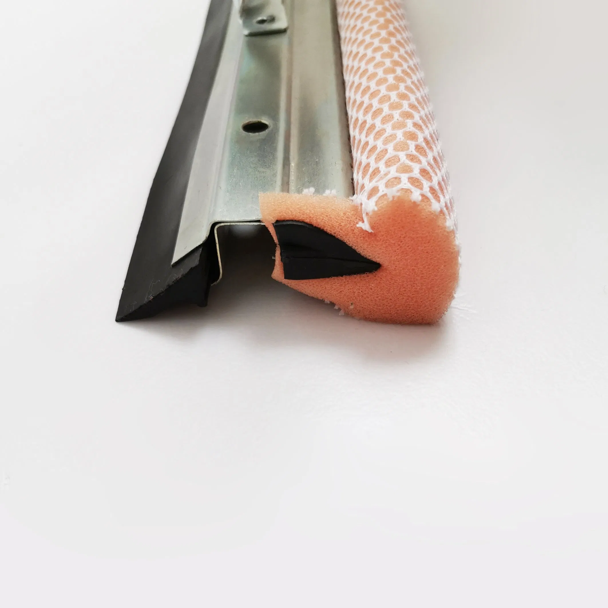 Window Squeegee and Windshield Cleaning Sponge and Rubber Squeege with Wooden Handle for Tough Clean 10"
