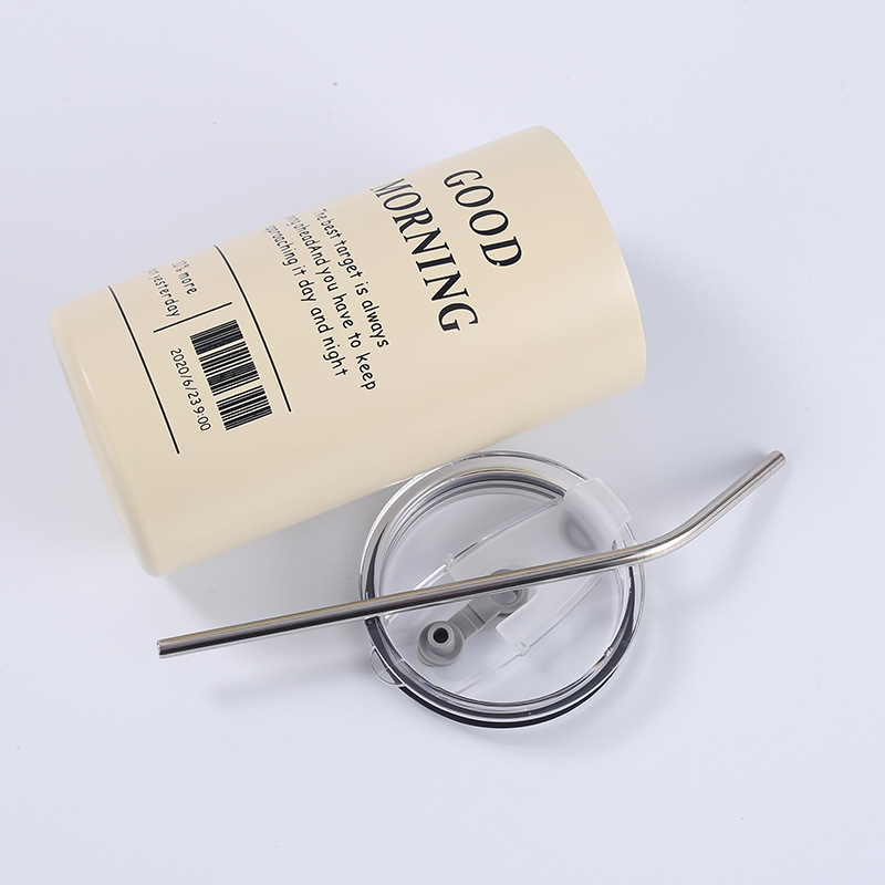 Wholesale American Straw Cup Stainless Steel Vacuum Insulated Coffee Mug with Straw