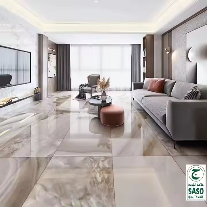 Luxury Polished Glossy Agate Pattern Porcelain Tile for Decoration