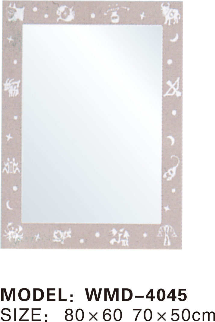 Sleek Silver Decorative Mirror with Modern Slanted Edge