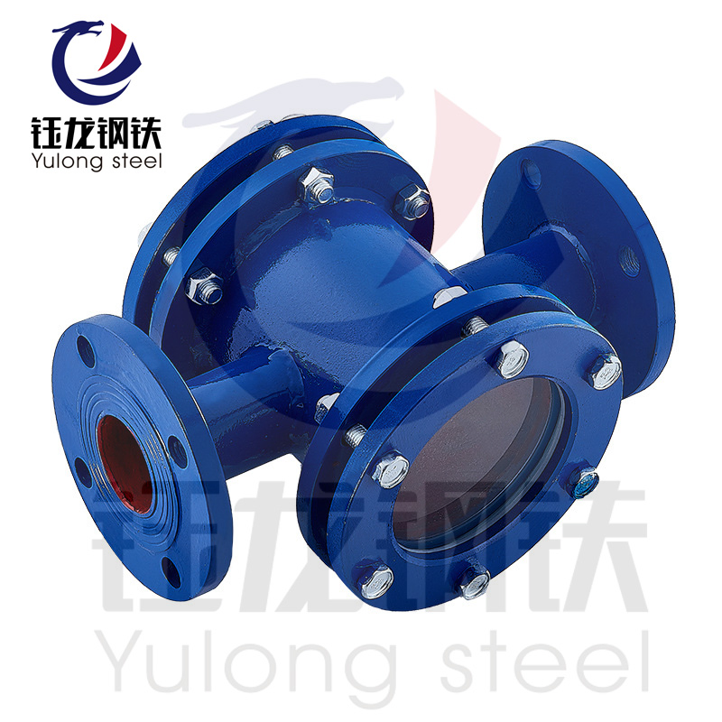 Stainless Steel Water Flow Indicator Circular Rectangular Acrylic Flange Sight Glass Valve