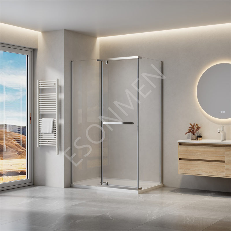 High Quality Simple Glass Door Shower Enclosure with Hinge Roating Door
