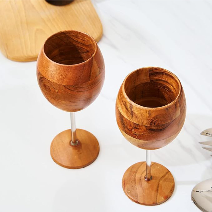 Wooden Red Wine Goblet Wooden Wine Cup Vintage Holy Grail Cup Chalice Goblet Solid Wood Household Communion Goblet Communion Cups for Home Party