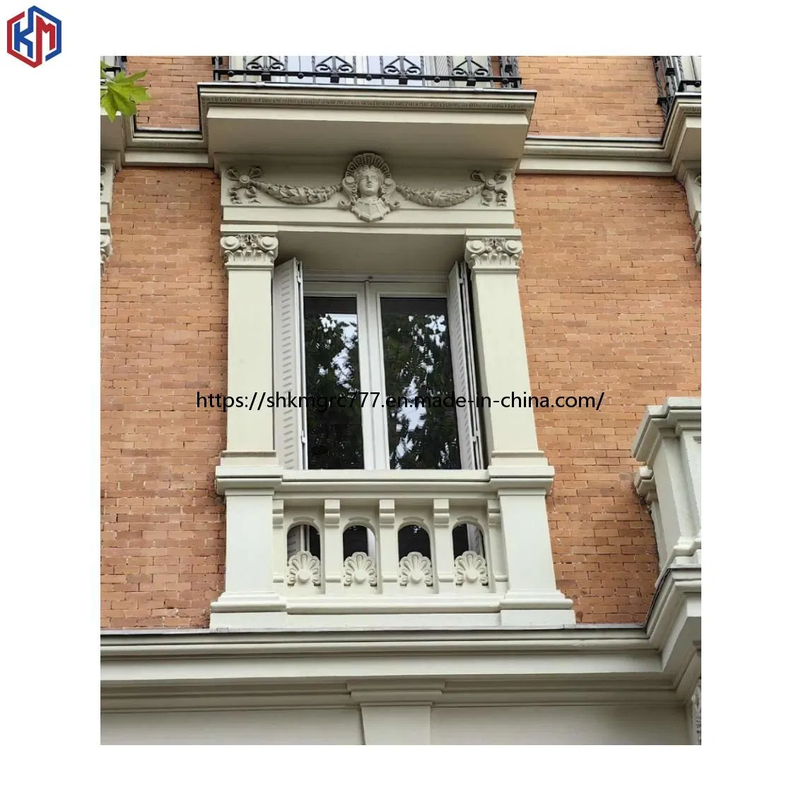 Granite Finish Precast Concrete Outdoor Decorative Stair Balcony Grc Baluster for Villa