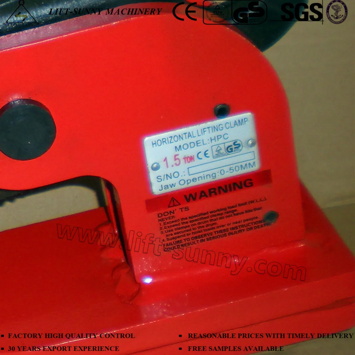 Steel Plate Clamps Hpc Horizontal Lifting Plate Clamps