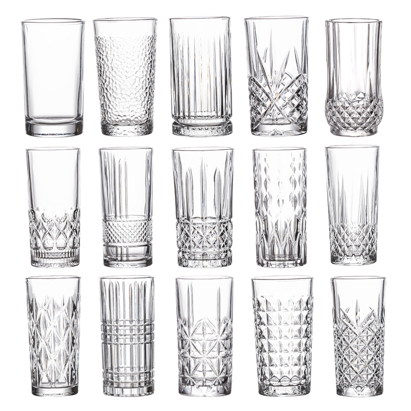 Crystal Glass Ware Verres a Whiskey Drinkware High Ball Glass Tumbler Water Juice Highball Drinking Glassware