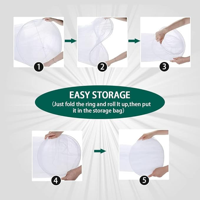 Portable Mosquito Net Round Circular Simple Full Summer 100% Polyester Mosquito Net Adults Hanging Folded 50d or Customized